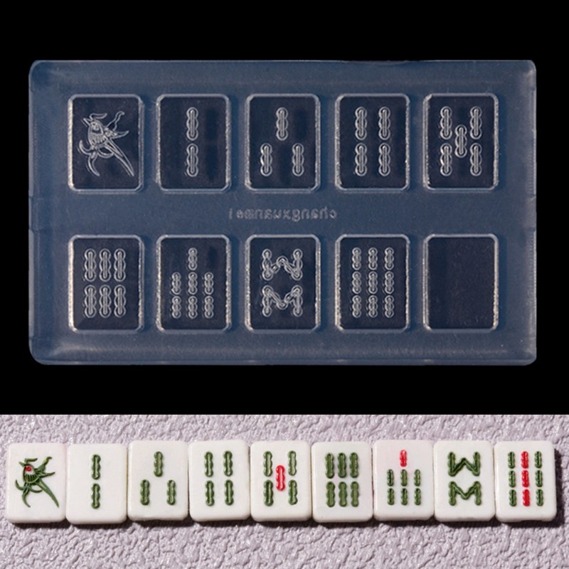 Cetakan Resin Bentuk Mahjong China Bahan Silikon Untuk Kerajinan Kuku