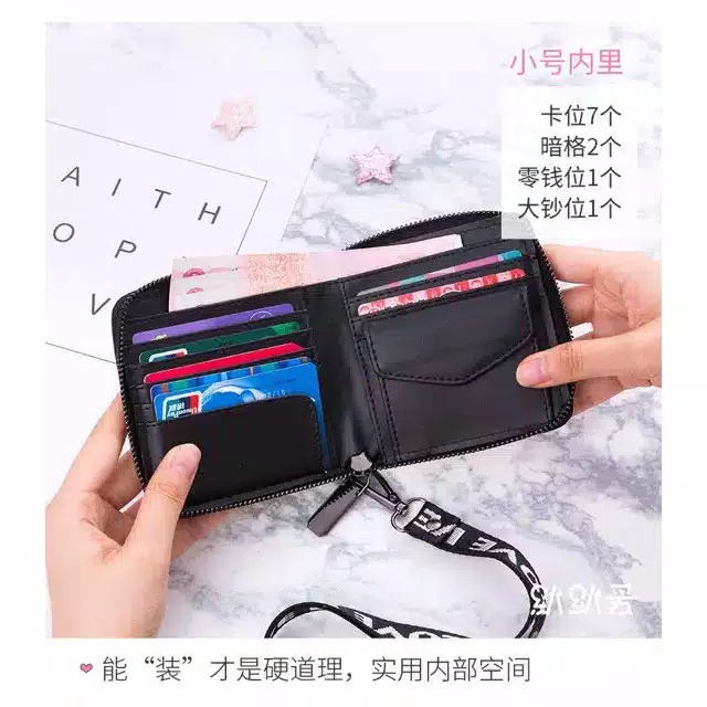 Charyatink - Sale Dompet Wanita Lipat ( Free Tali Untuk Kalung) Trendy