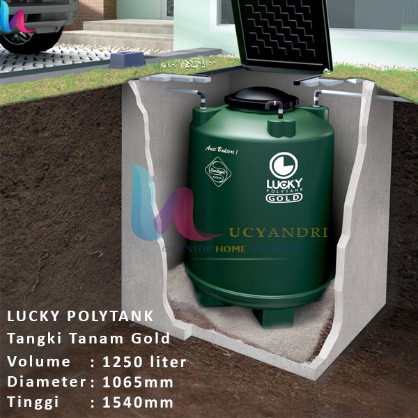 Tangki Air LUCKY POLYTANK TANAM GOLD 1250 Liter Tandon Toren