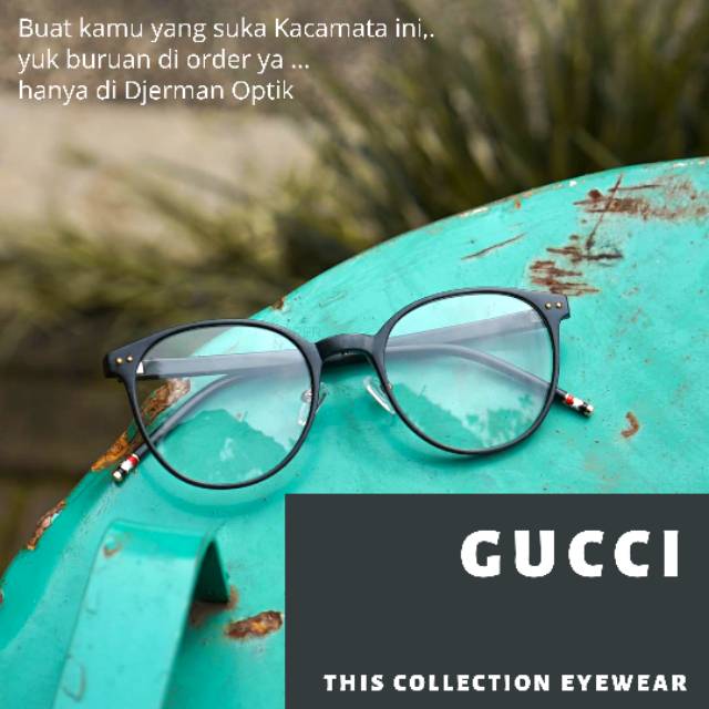 GUCCI Kacamata Optik //Kacamata Branded // Kacamata Anti Radiasi // Bisa Ganti Lensa Minus