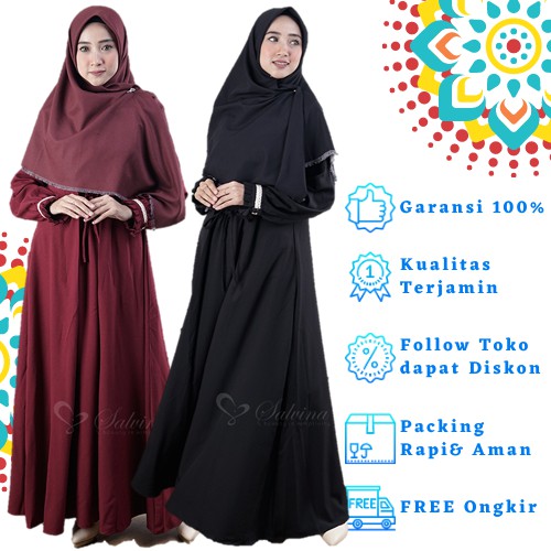 Gamis Syari Remaja Terbaru Murah Elegan Mewah buat Pesta Kondangan Ori Premium Branded SALVINA ZYVA