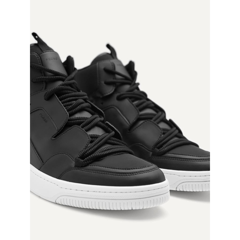PM125 SEPATU SNEAKER PEDRO PRIA ORIGINAL CASUAL KETS BRANDED HITAM