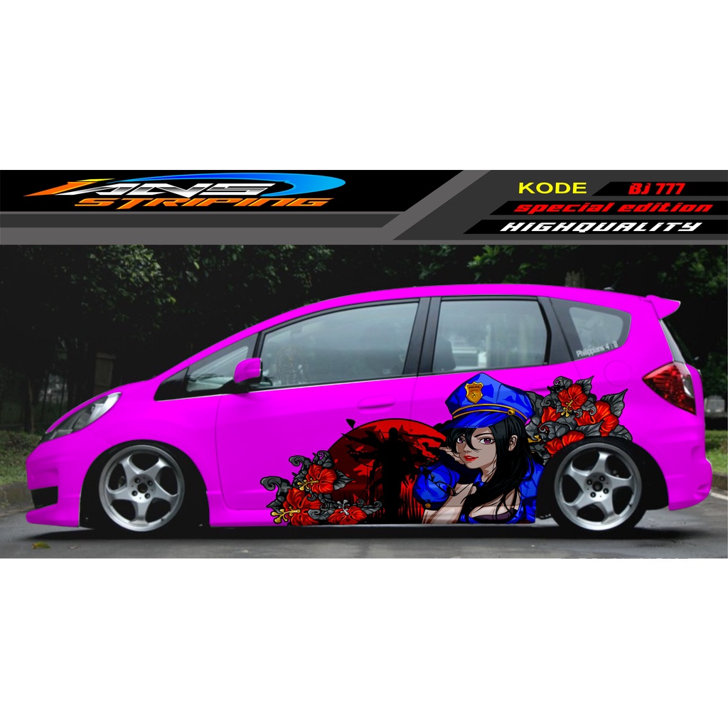 VARIASI STICKER MOBIL JAZZ BRIO AVANZA SIGRA YARIS / STIKER VARIASI MOBIL / MODIF STICKER MOBIL