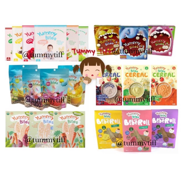 Yummy Bites Baby Rice Cracker / beberoll / Yummy bites cereal / mie baby / mpasi anak