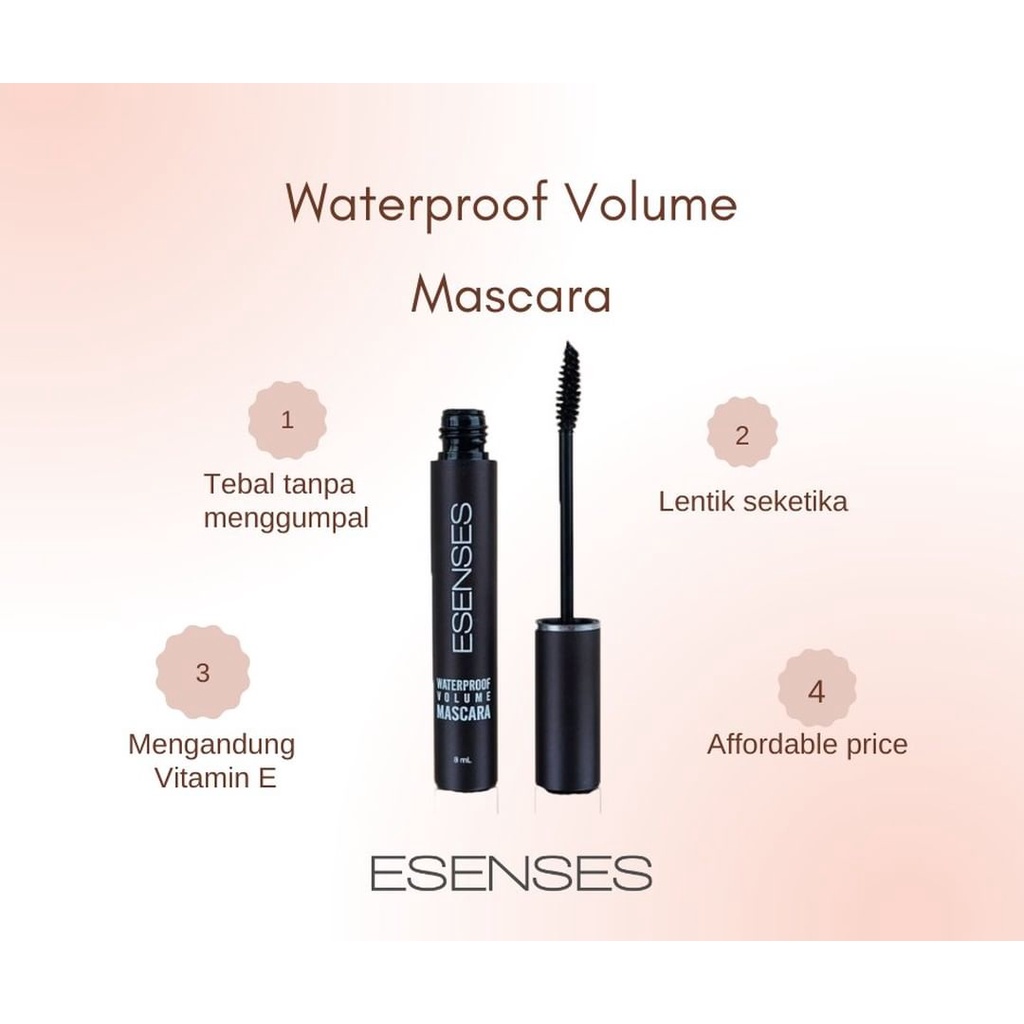 `ღ´ PHINKL `ღ´ [ESENSES] esenses mascara evany waterproof maskara hitam fiber bulu mata