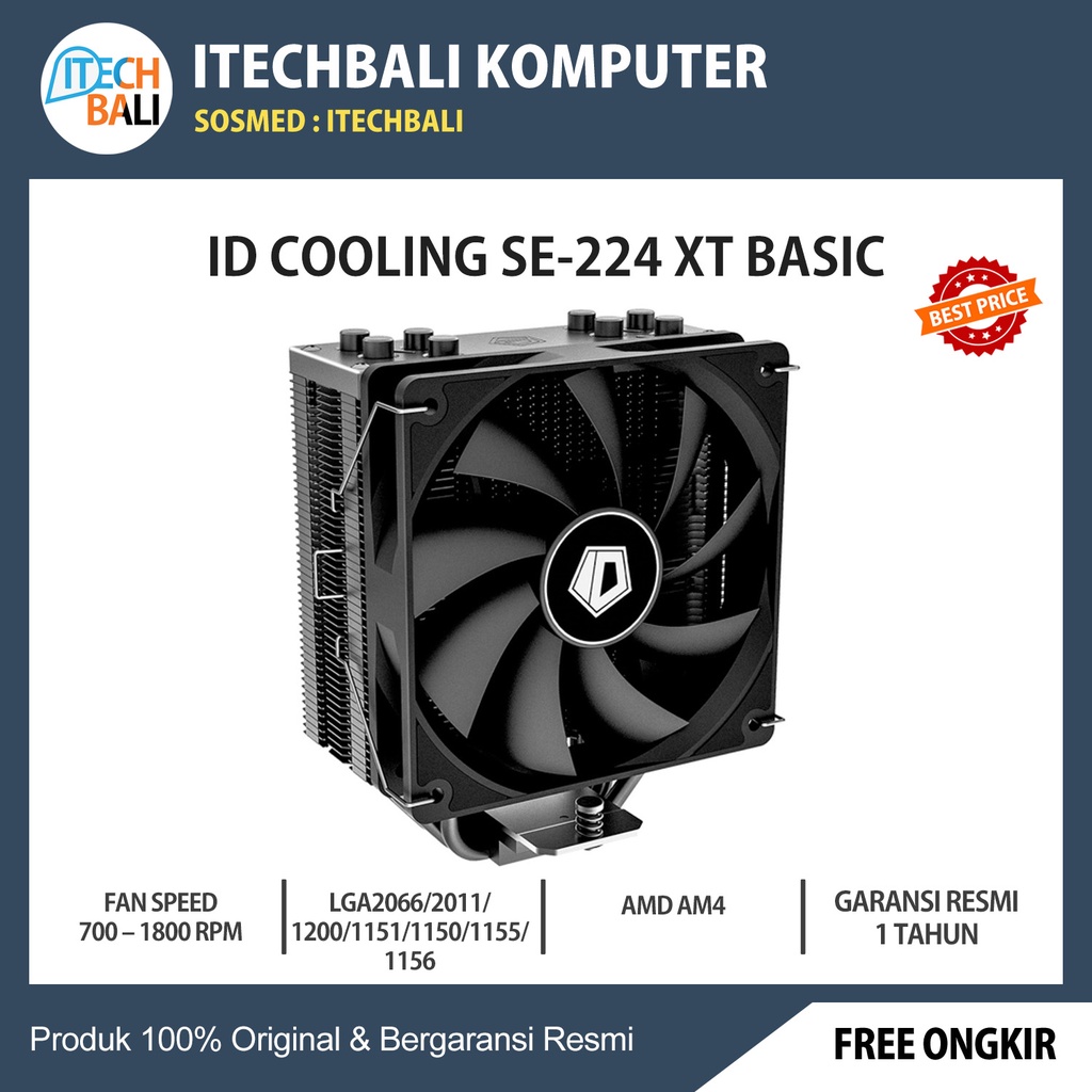 FAN CPU ID-Cooling SE-224XT Basic - Universal Socket Intel AMD | ITECHBALI