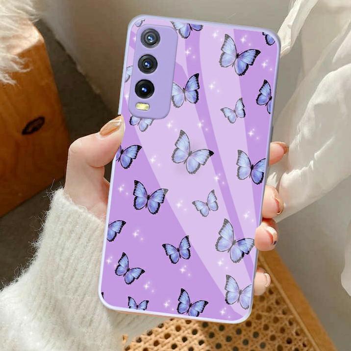 Harga TERMURAAH.. (SW) Softcase Kaca Ungu/Lilack Vivo Y20 Y12S Y20S Y15s Y21 Y21S Y33S Y30 Y30i Y50 