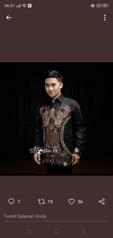 Size M L Xl Xxl Bswart Batik Hrb026 Kenongo Hem Panjang Padi Pekalongan M L Xl Batik