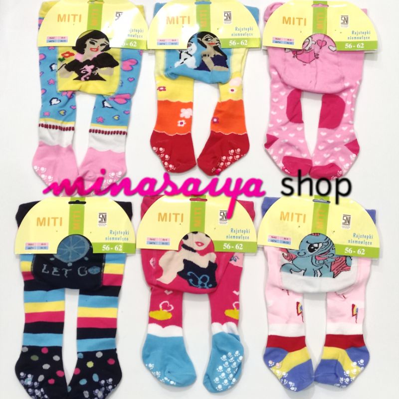 GERBER Legging Bayi Motif Cewek dan Cowok Kaki Tertutup Anti Slip