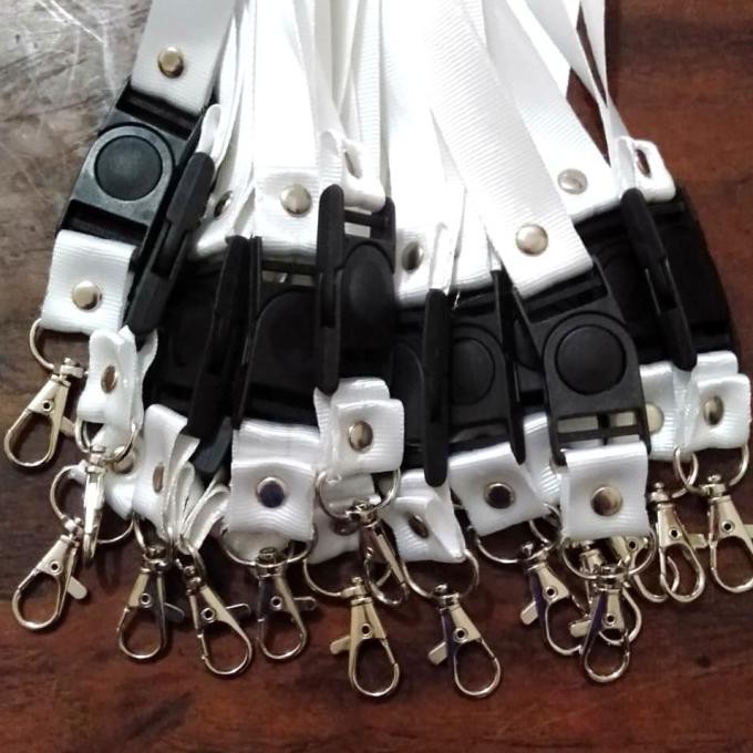 

Promo Awal tahun Tali lanyard / tali id card 2cm stopper - Putih Diskon