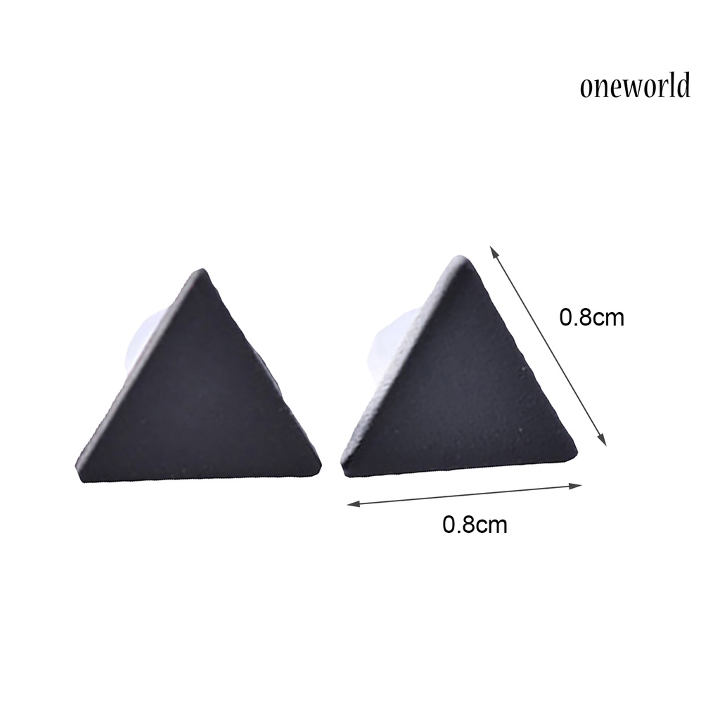 OW@ 1 Pair Ear Studs Triangle Fashion Jewelry Alloy Lady Punk Style Simple Triangle Earring for Dating