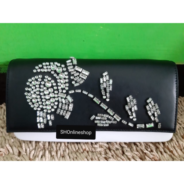 [Original] Michael Kors Bellamie Embellished Leather Clutch