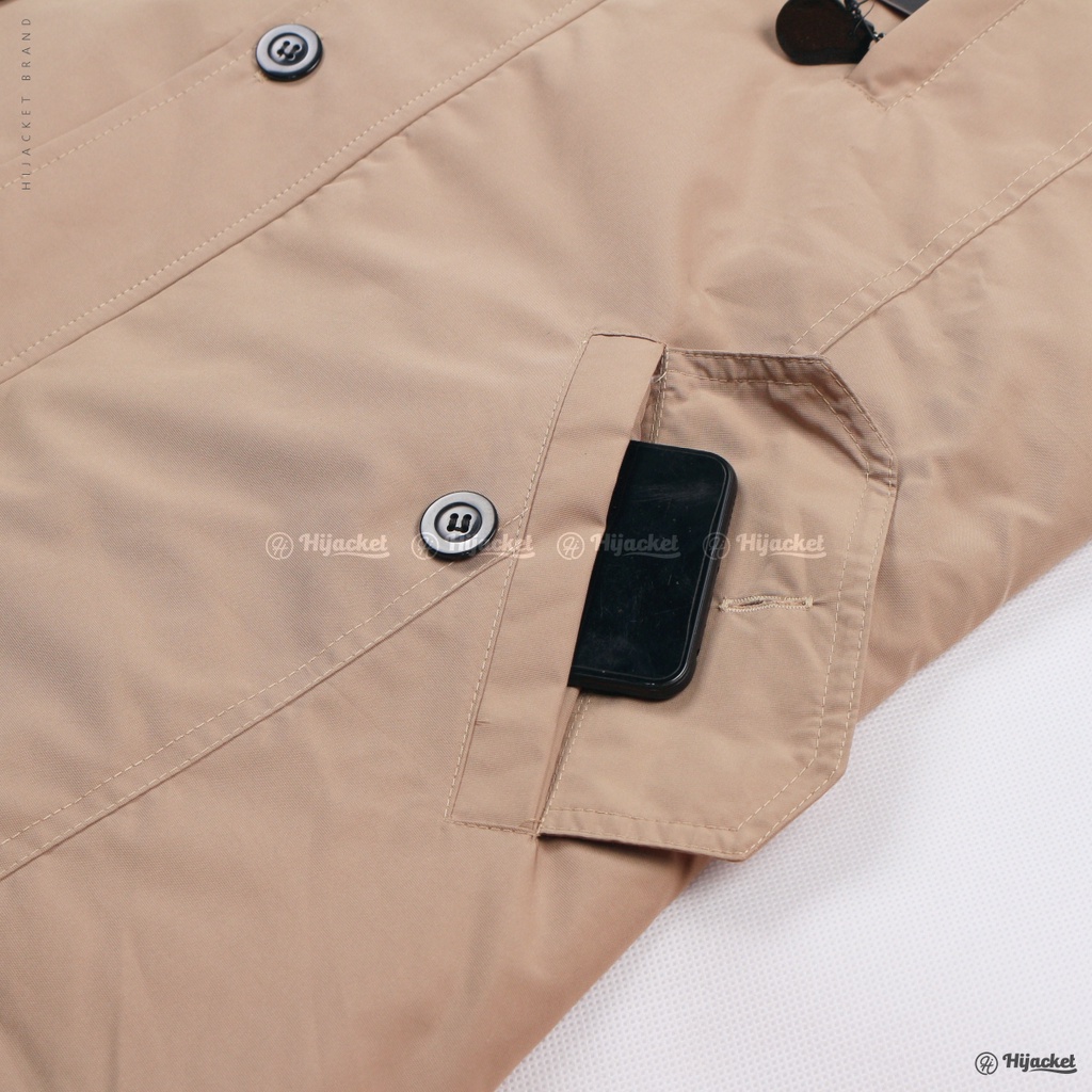 Hijacket Ixora Cream Parachute Wind & Water Prouf Original Guranteed Free Goodie Bag & Keychain-6