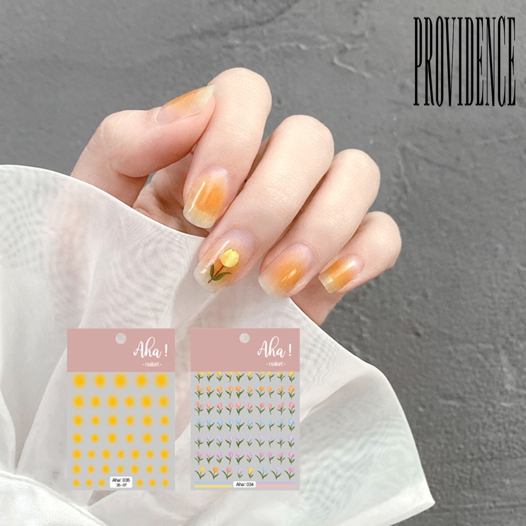 Stiker Perekat Kuku Warna Cerah Tidak Pudar Untuk Dekorasi Nail Art