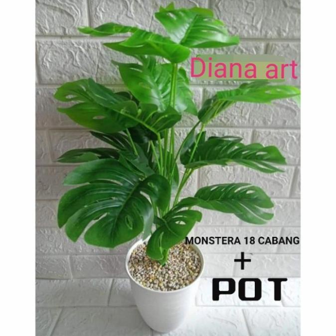 Terlaris monstera latex#monstera 18 daun#mronstera plastik#daun keladi