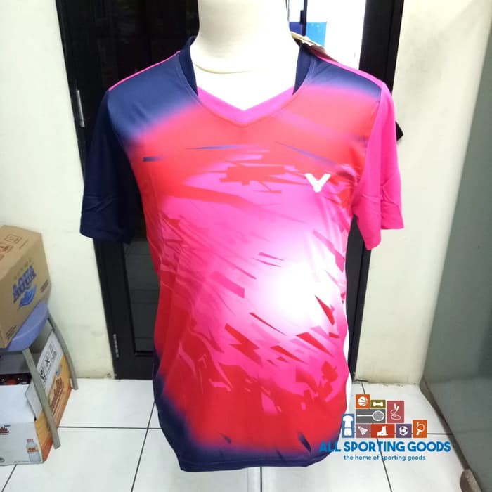 Baju Badminton Bulutangkis Jersey Victor 907 Grade Ori Import