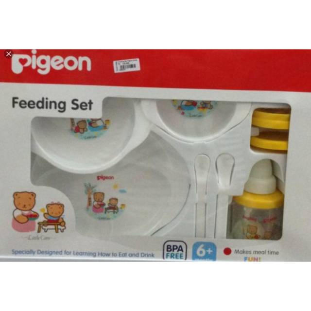 Pigeon feeding set