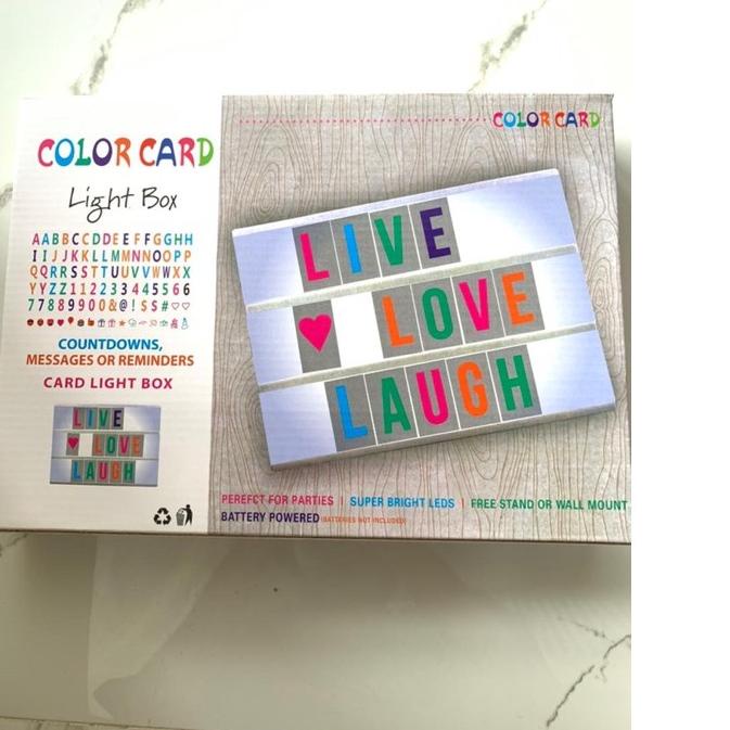 

Trendy DIY letter cinema LED message light box A41141/black ..