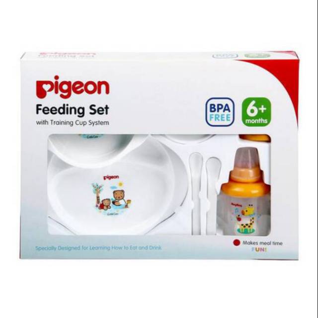 Pigeon Feeding Set with Training Cup Peralatan Makan - Jerapah Orange