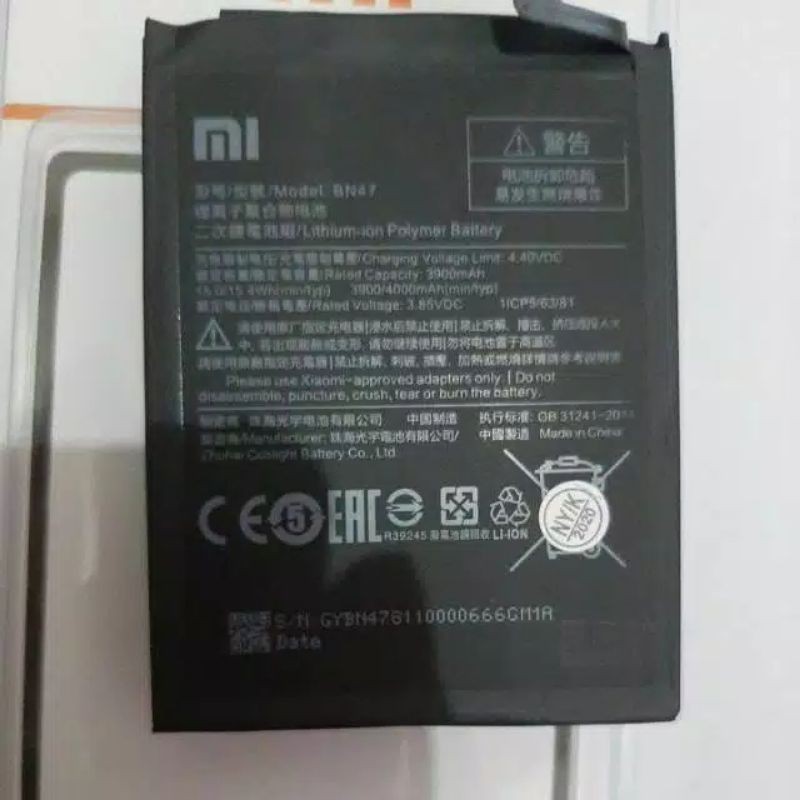 BATERAI BATRE BATTERY XIAOMI BN47 FOR REDMI 6 PRO