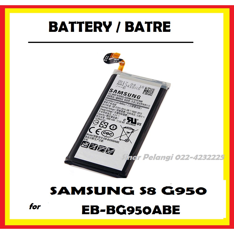 BATTERY SAMSUNG S8 G950 EBBG950ABE BATERAI BATRE BATU BATRE ORIGINAL 907451