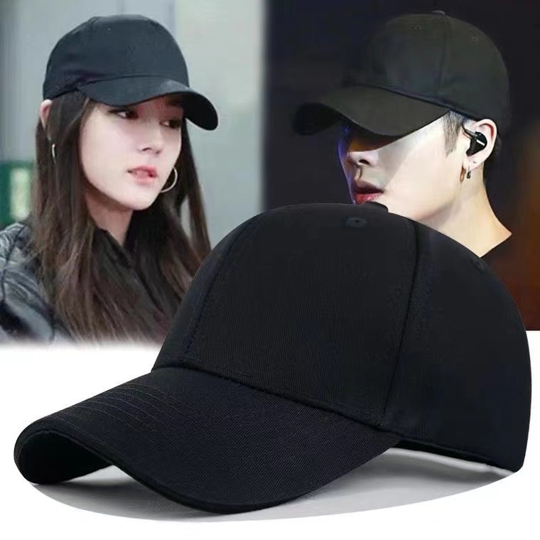 Topi Baseball Hitam Casual Sport Polos Nyaman Digunakan Untuk Pria Dan Wanita Import