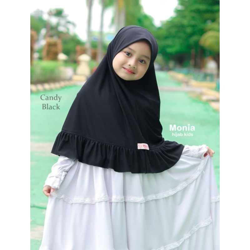 Candy Hijab Monia Black size MLXL | Hijab Terlaris