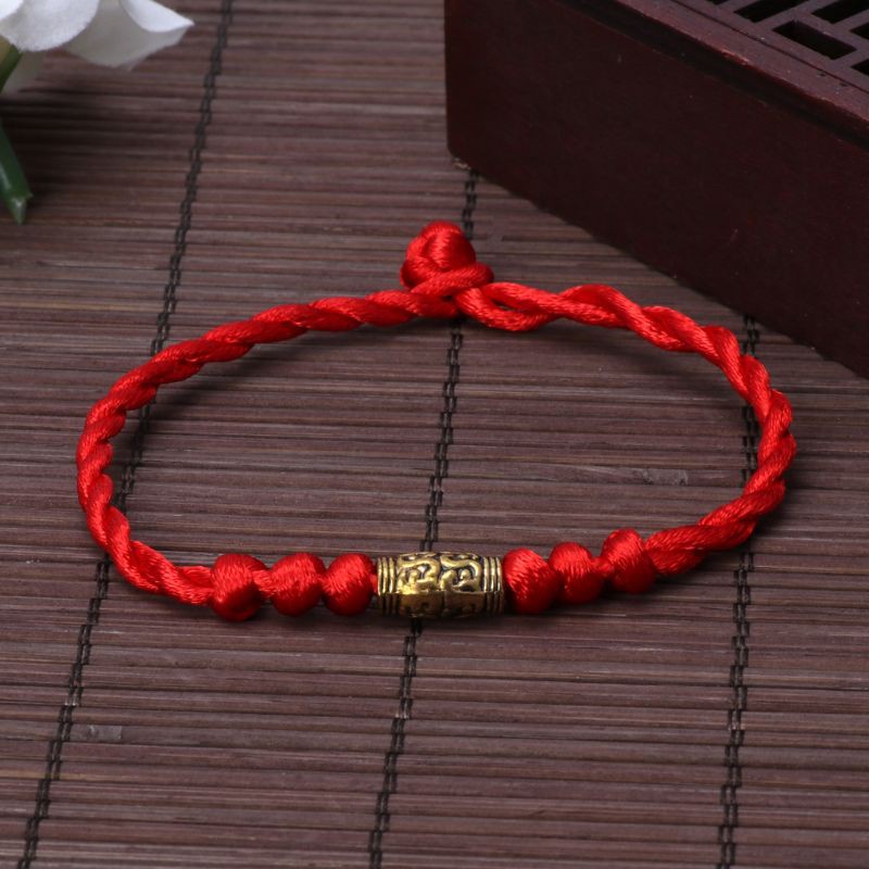 Glitter Handmade Chinese Feng Shui Lucky Kabbalah Red String Bracelets Tibetan Jewelry