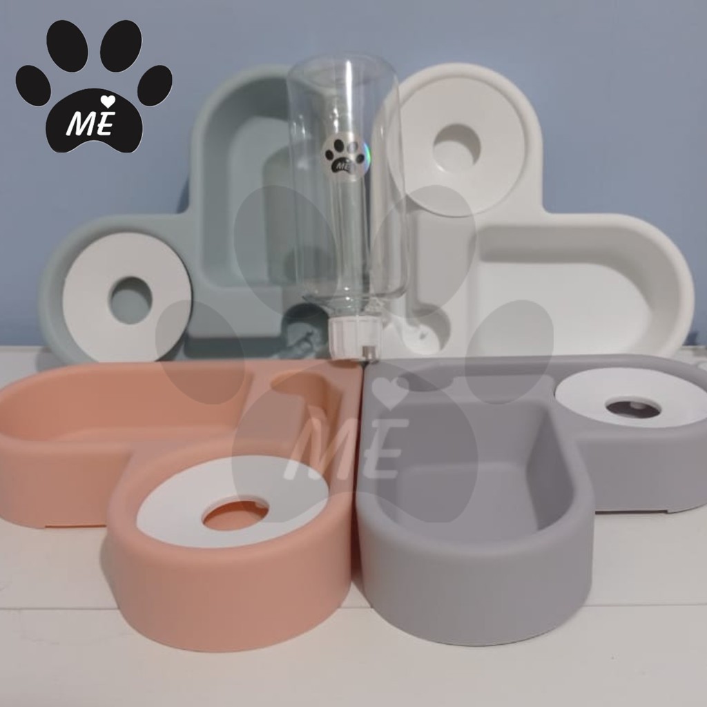 Pet Bowl &quot;LOVE ANTI GORES&quot; With Bottle For Cat &amp; Dog