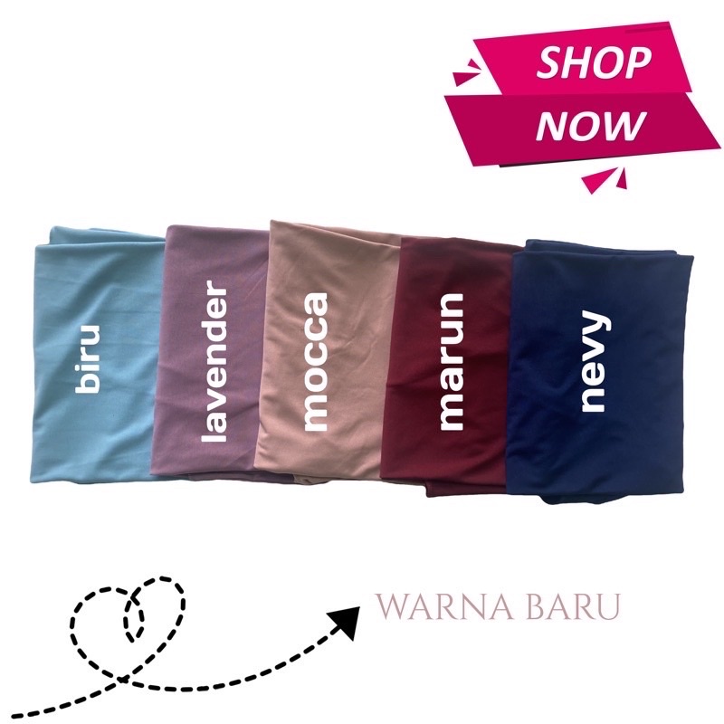 hijab bergo pet bahan jersey bergo hamidah premium