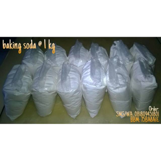 Baking Soda Murni1kg (Food Grade, Malan) & Bonus Panduan 101 Manfaat Baking Soda