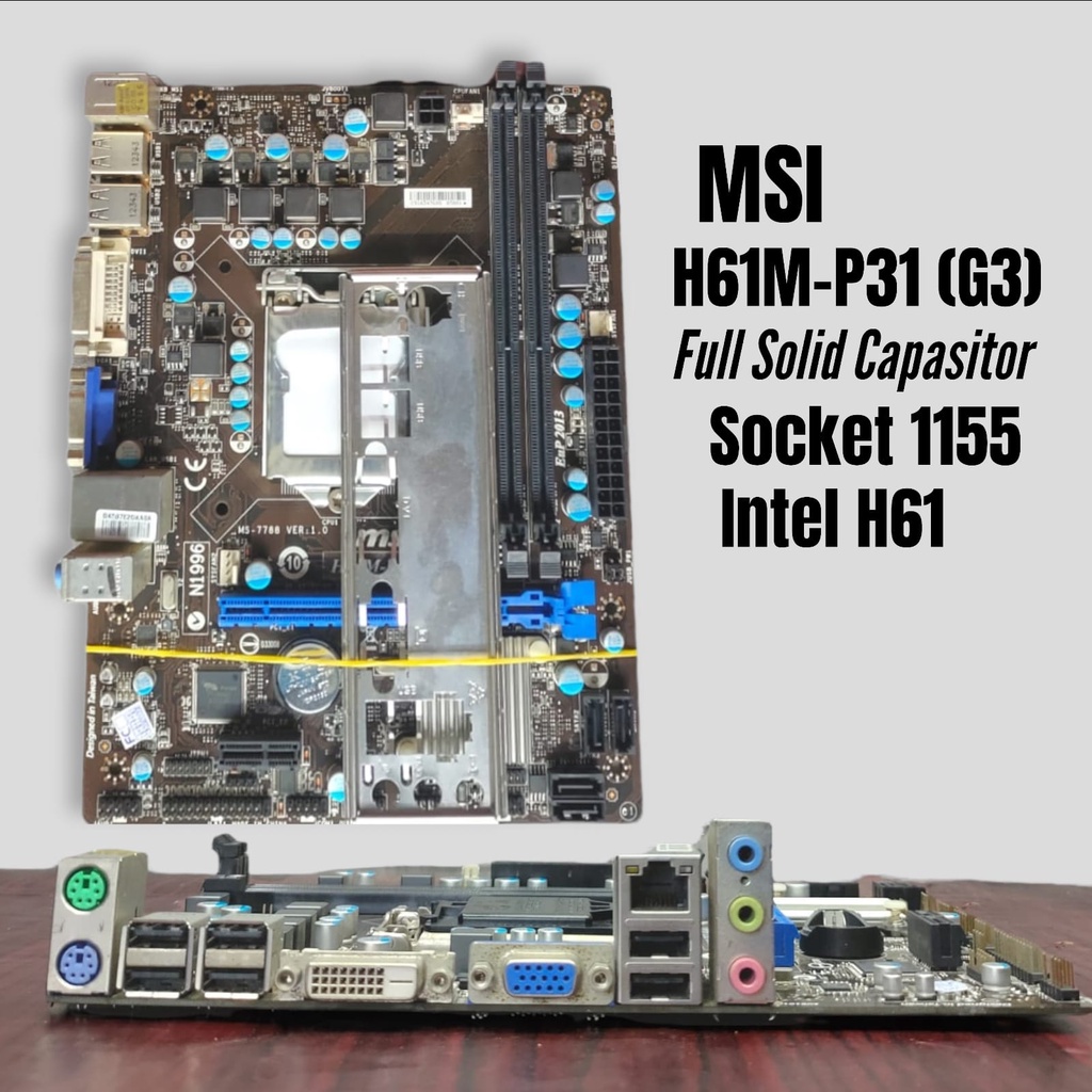 Motherboard Intel H61 Socket 1155 Support Core i7 i5 i3