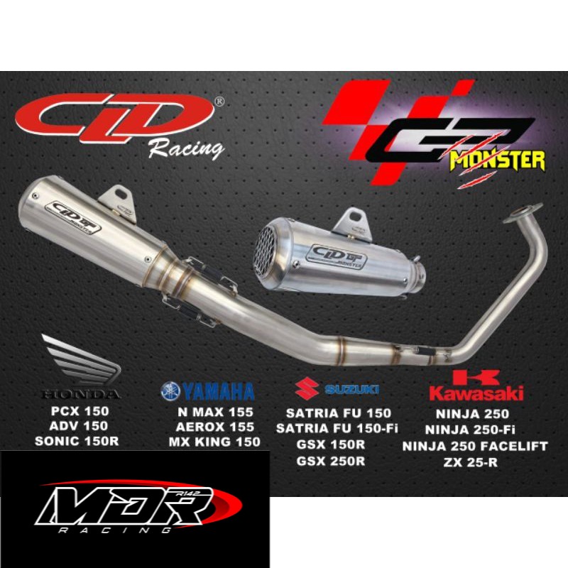 KNALPOT CLD RACING TYPE GP MONSTER GSX150,R-15V3