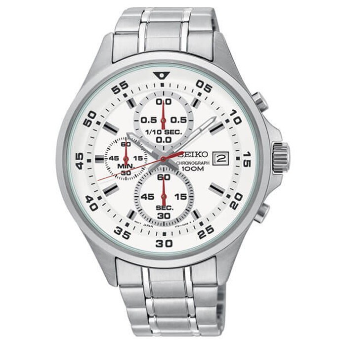 Seiko Quartz SKS623P1 Chronograph White Dial - Jam Tangan Pria SKS623