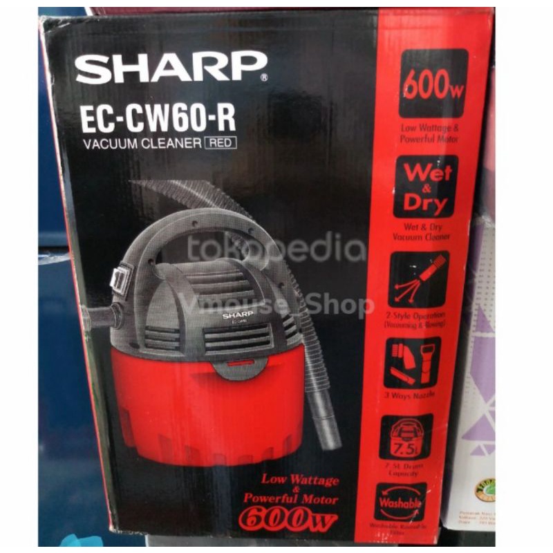 VACUM CLEANER SHARP CW60R - PENGHISAP DEBU - PENYEDOT DEBU - VAKUM CLEANER SHARP - VACUUM CLEANER