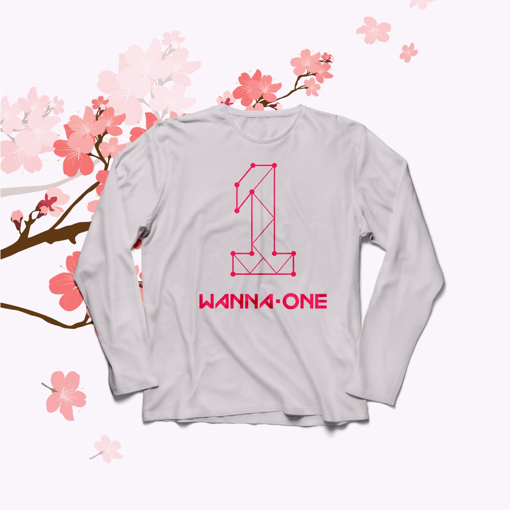  BAYAR DITEMPAT BAJU  KAOS  LENGAN  PANJANG  WANNA ONE SIZE M 