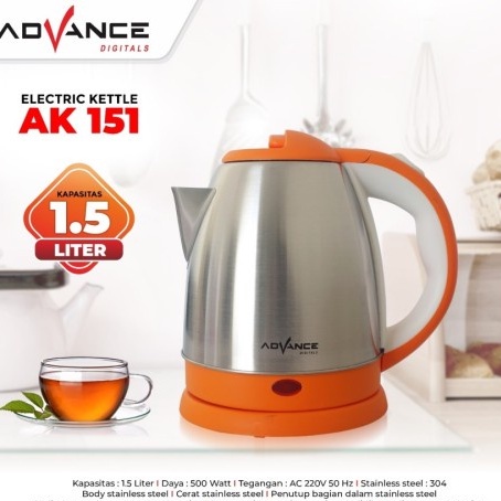 Advance AK-151 Electric Kettle 1,5 Liter Teko Listrik AK151 teko listrik pemanas air