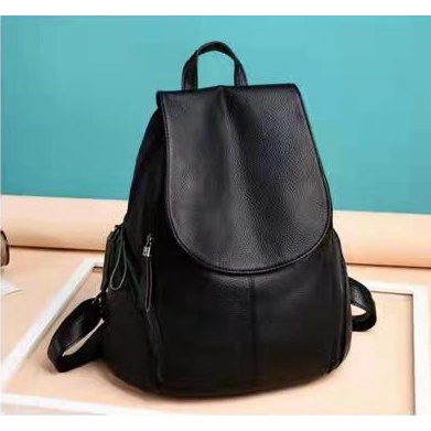 Tas Ransel Kulit PU Korean Style Waterproof PU Premium Import