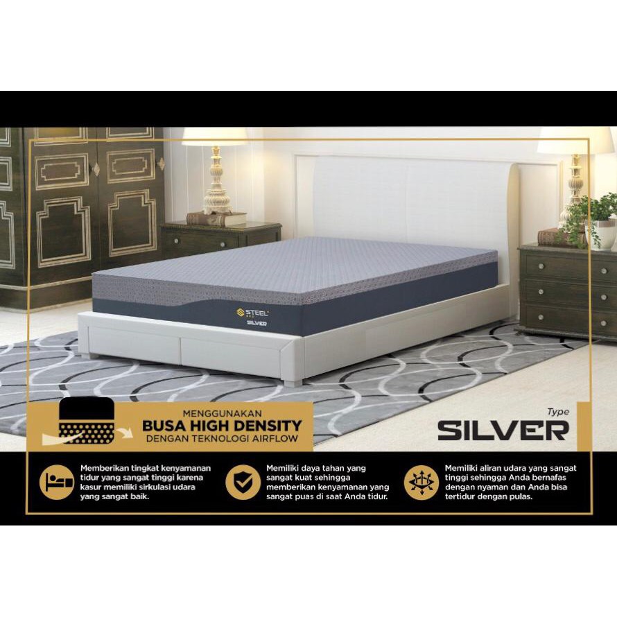 KASUR IN THE BOX SILVER series - Kasur Busa Murah 180x200 - Tilam Busa Berkualitas - Medan - Matras