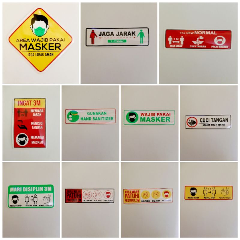 

stiker graftac prokes ukuran kecil