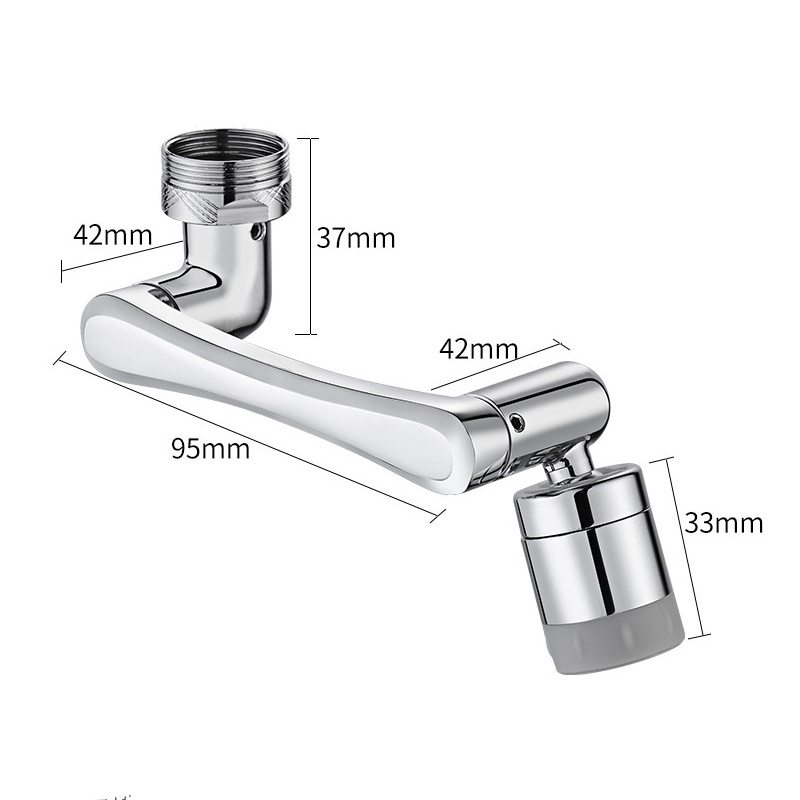 Universal 1080' Rotasi Keran Extender Semprotan Kepala Kran Air Wastafel