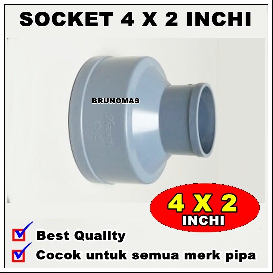 V-Sock 4 x 2 inchi - Socket Opersock Overloop sok Sambungan Pipa Pvc