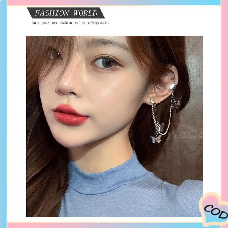 COD❤️ Klip telinga pejantan kupu-kupu klip tulang telinga anting-anting siswa-A.one