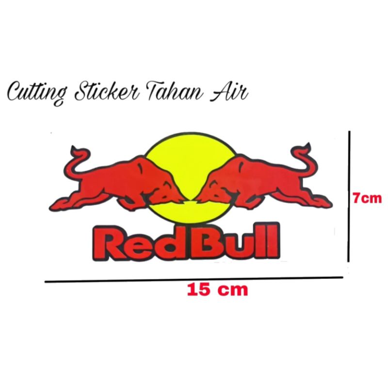 

stiker // stiker cutting Red bull ukuran 15 x 7 cm // ukuran kecil lebi murah