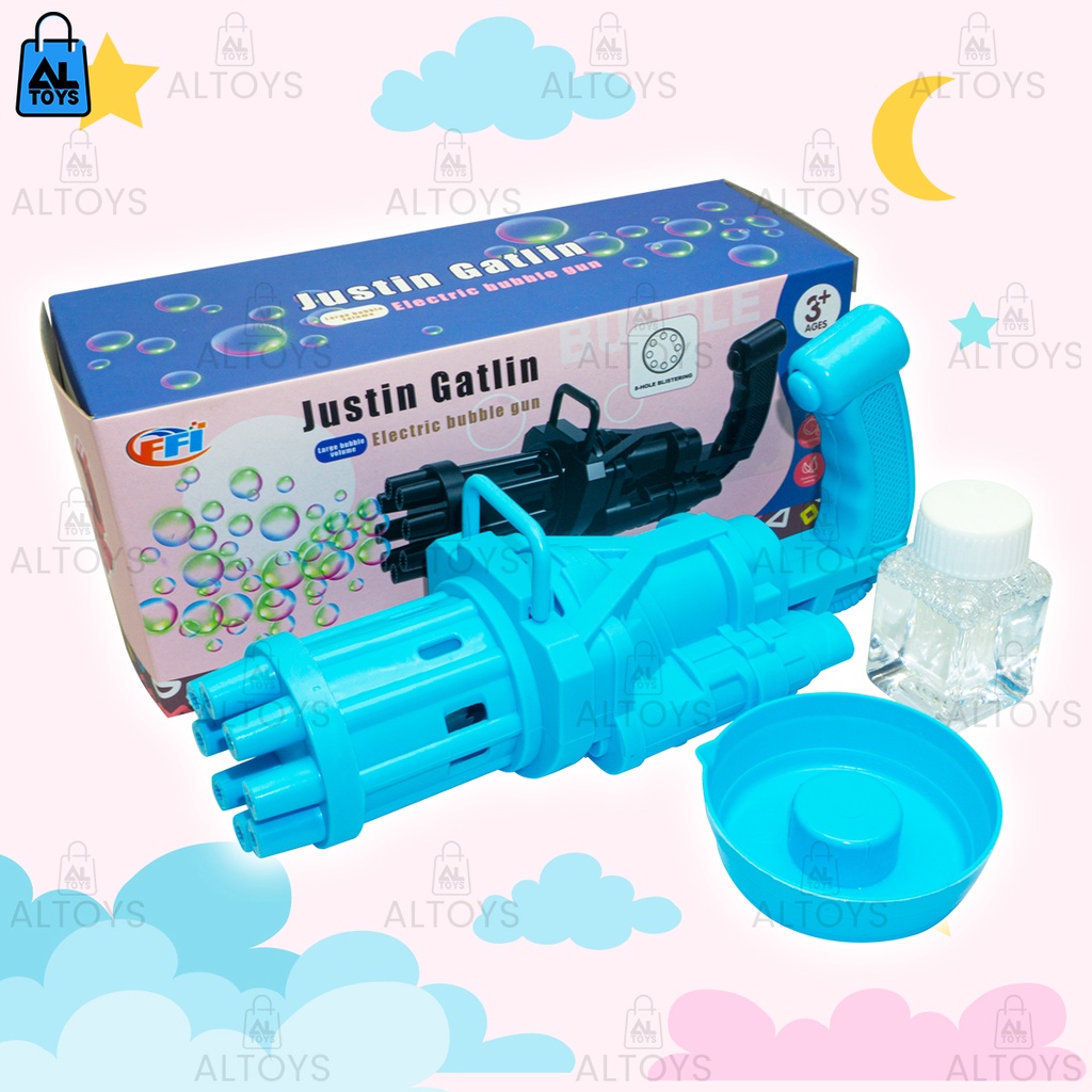 Gatling Bubble Gun FU1154 Mainan Anak Pistol Gelembung Mesin Elektrik Gun Bubble Machine Electric