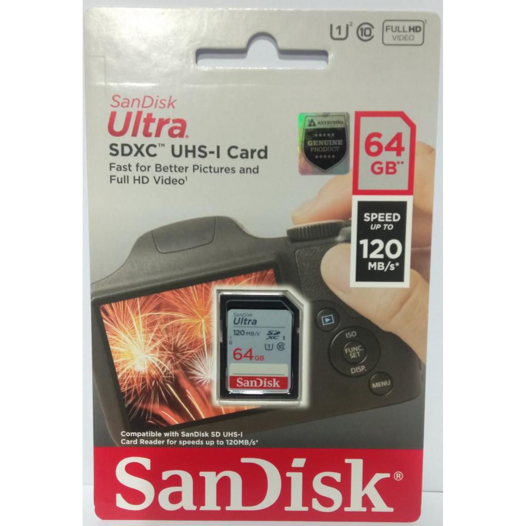 SANDISK ULTRA SDXC 64GB SPEED 120MBPS