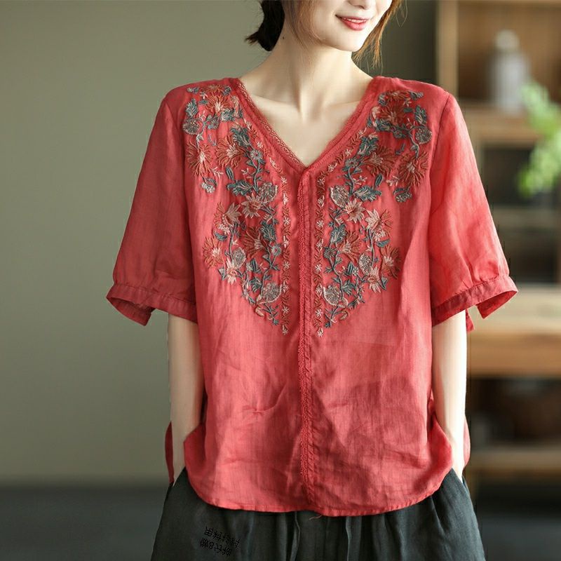 MDLV ~ 5072 Jocelynn Embroidered Top Atasan Blouse Wanita Fashion import