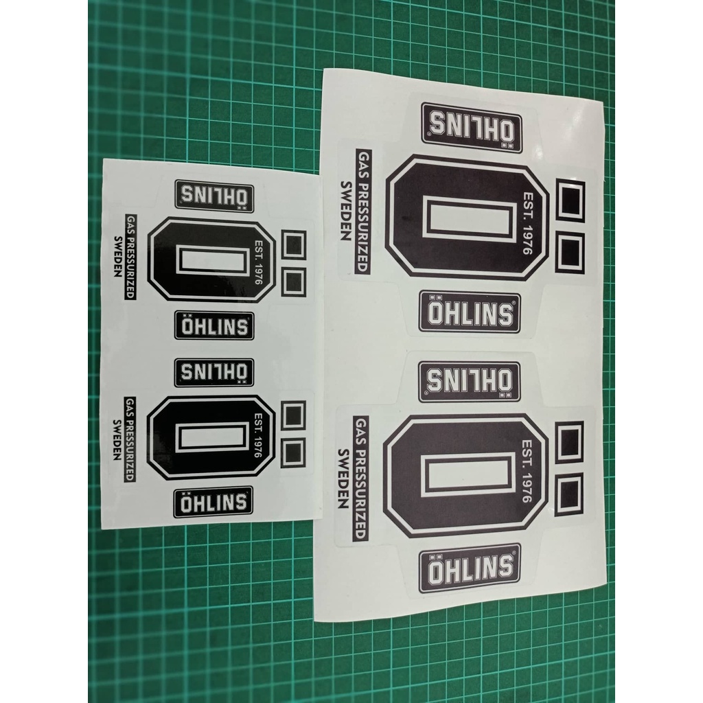 Sticker USD Ohlins transparantr CRF Klx BF DT Expedition Realjump MGV kx Yz Ktm kxf