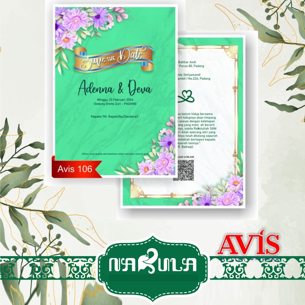 

Undangan Blangko TERBARU Seri Avis 106 Harga Murah