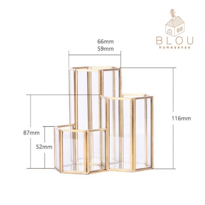 

Diskon Makeup Brush Pen Holder Gold Glass Organizer 3 Grid Gold Pen Holder Berkualitas